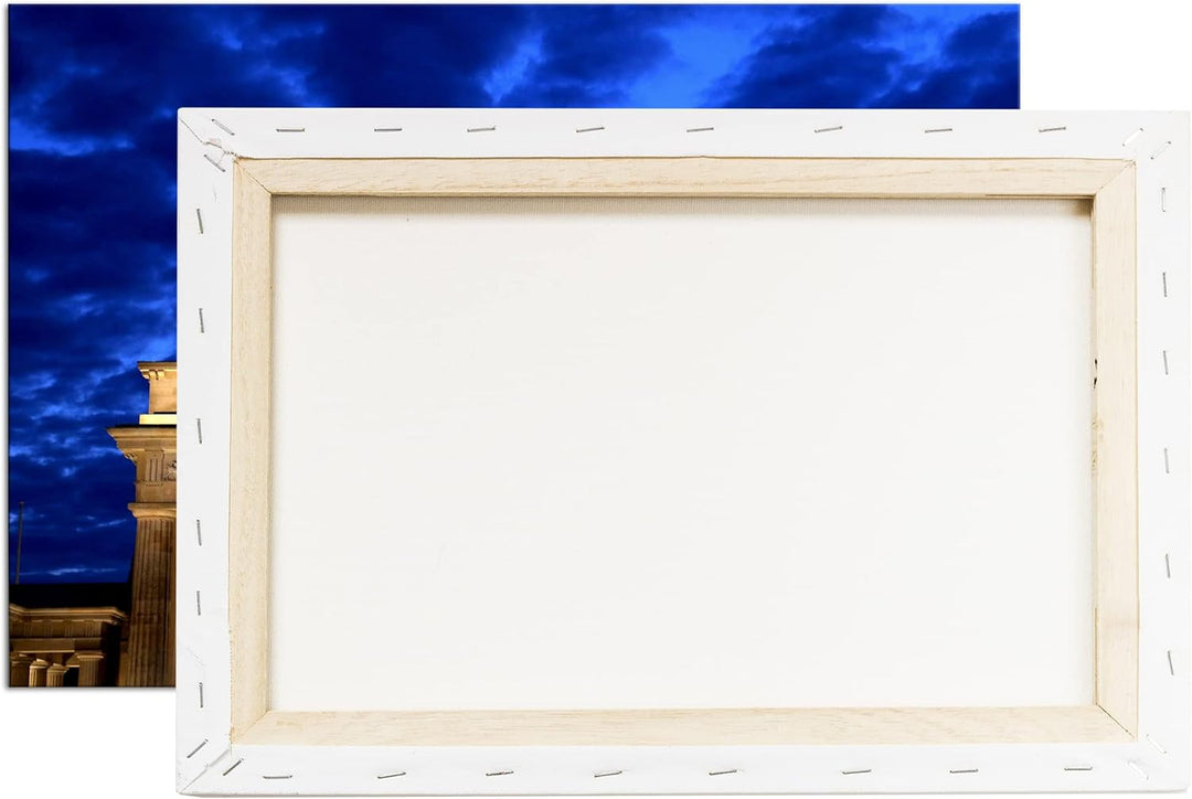 deyoli gigantisches Brandenburger Tor bei Nacht im Format: 80x60 als Leinwandbild, Motiv fertig gera