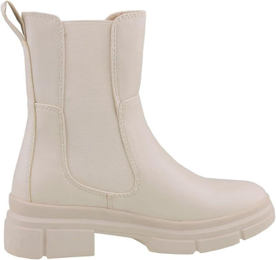 Tamaris Damen 1-1-25478-29 Stiefelette 41 EU Ivory Uni, 41 EU Ivory Uni