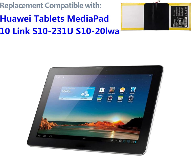 Swark Akku HB3X1 Kompatibel mit Huawei Tablets MediaPad 10 Link S10-231U S10-20lwa with Tools