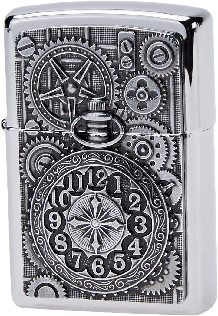 Zippo 15214 Pocket Watch-Chrome high polished Feuerzeug, Silber,onesize