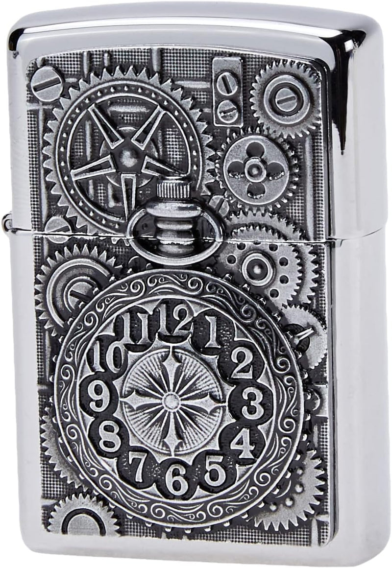 Zippo 15214 Pocket Watch-Chrome high polished Feuerzeug, Silber,onesize