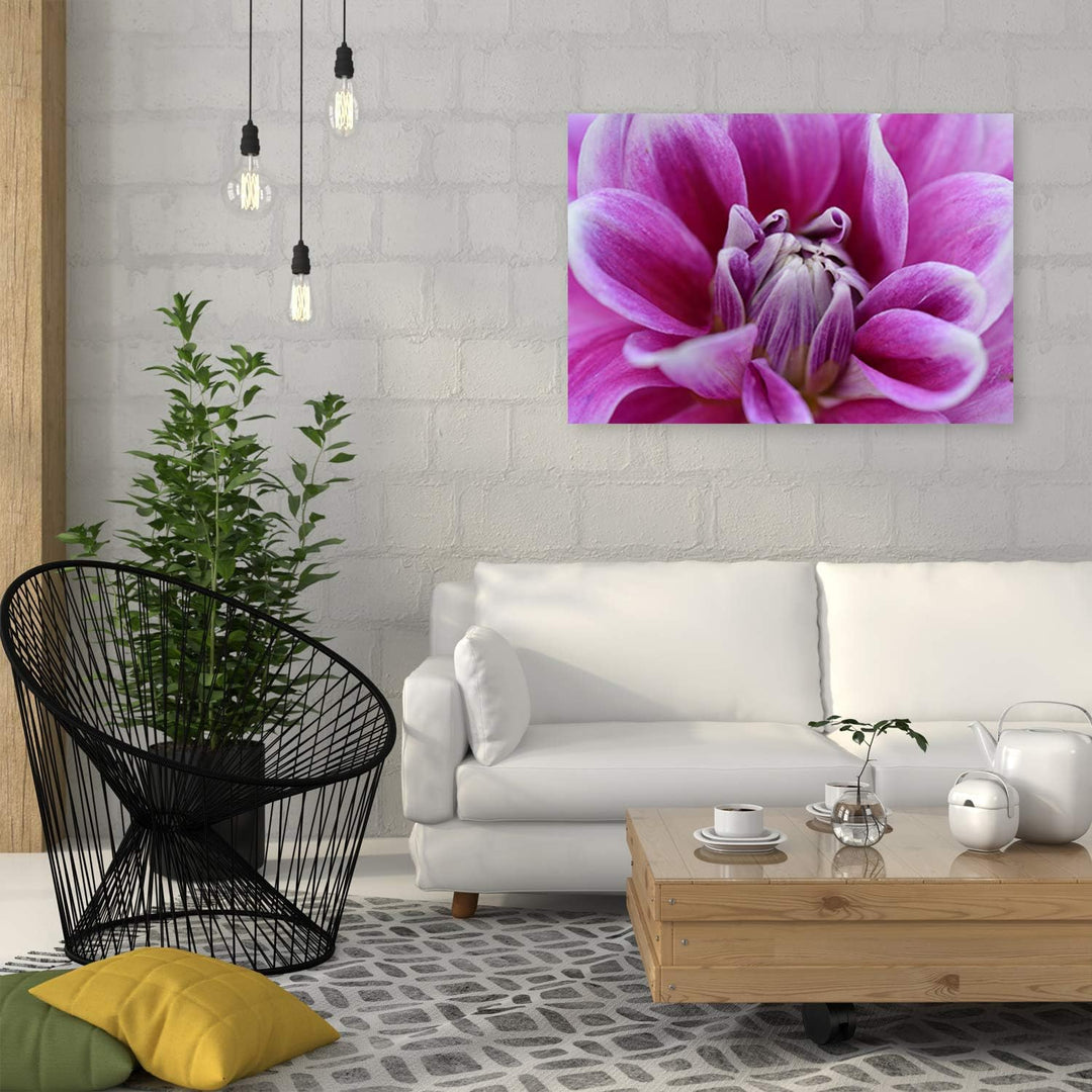 Feeby Wandbild Natur Druckbild Leinwandbild Pflanze Violett 100x70 cm Leinwandbild 100x70 cm Violett