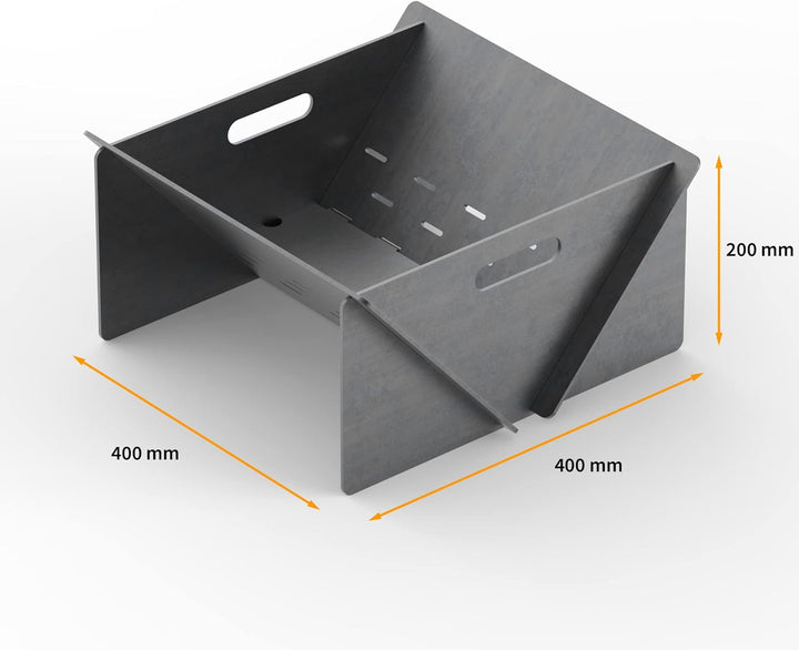 MATADA® Camping Feuerschale Feuerstelle Feuerkorb 40x40cm Outdoor Stecksystem