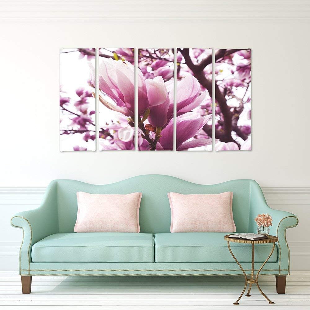 Feeby Frames, Leinwandbild, Bilder, Wand Bild - 5 Teile - Wandbilder, Kunstdruck, 250x120 cm, Typ C,