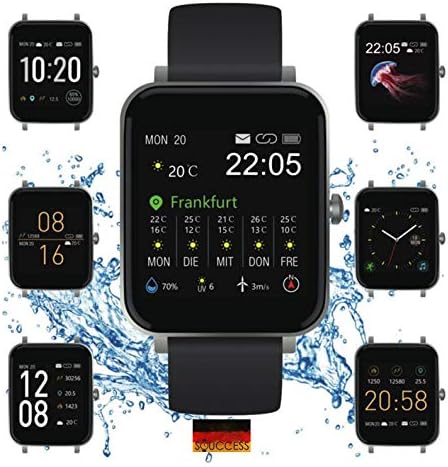 SOUCCESS FITNESSUHR MIT Full Touch Display, SMARTWATCH Always ON Display, FITNESSTRACKER, PULSMESSER