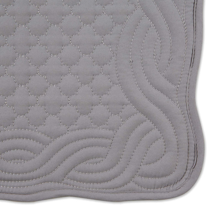 DII Gesteppte Tischsets aus der Farmhouse-Kollektion, Grau, 6-teilig Placemat Set Grau, Placemat Set