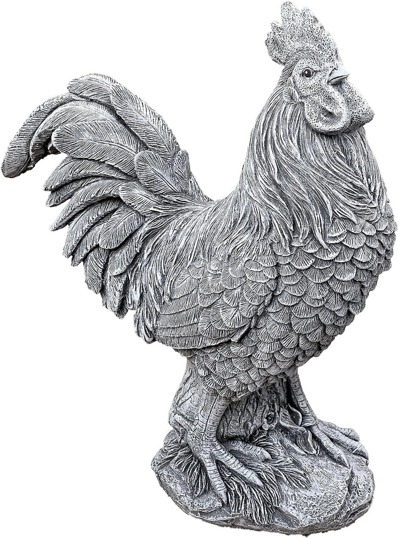 stoneandstyle Steinfigur Hahn Il Gallo lebensecht lebensgross frostfest Steinguss