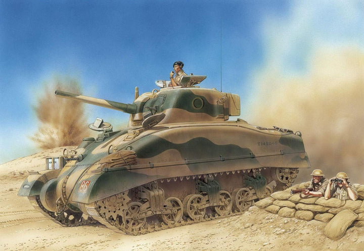 Unbekannt Model Tankset 6617 - EL Alamein Sherman (w/Magic Tracks) (Smart KIT) (1:35)