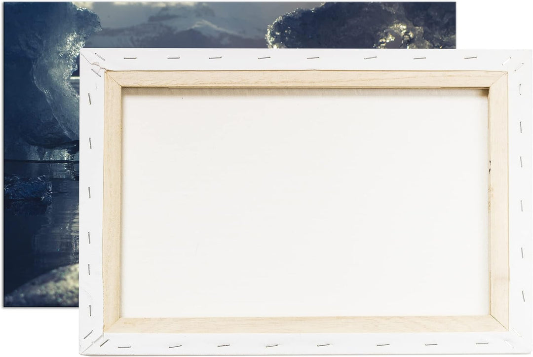 deyoli Antarktisches Eis Format: 80x60 als Leinwand, Motiv fertig gerahmt auf Echtholzrahmen, Hochwe