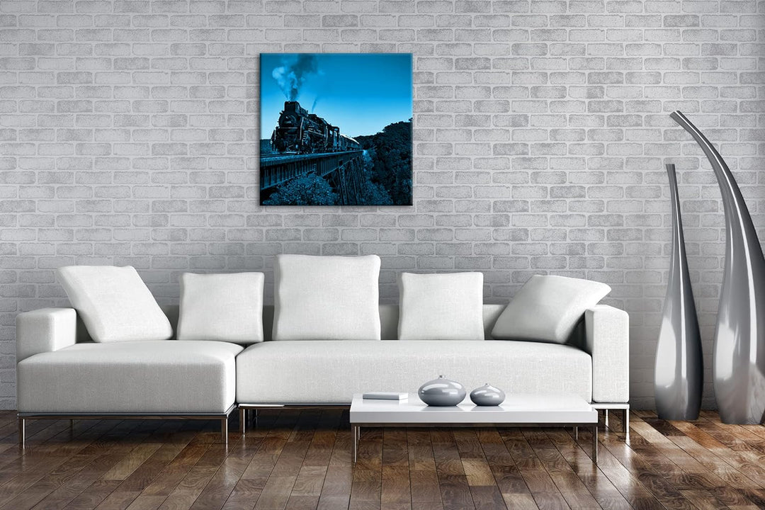 deyoli Atemberaubend altmodische Lokomotive Format: 70x70 Effekt: Zeichnung als Leinwandbild, Motiv