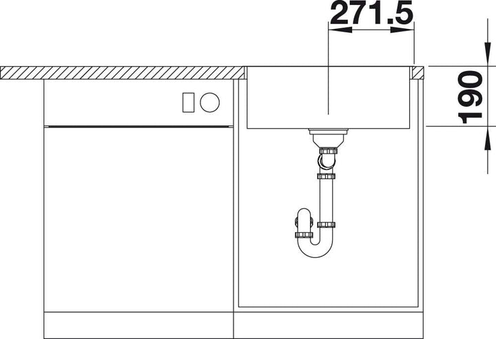 BLANCO SUBLINE 500-IF/A SteelFrame | SILGRANIT anthrazit | Einbauart: Einbau von Oben & Flächenbündi