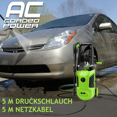 COOCHEER Hochdruckreiniger| 230V 2200W | max. Fördermenge: 450 l/h| 170Bar| 5m Hochdruckwasserleitun