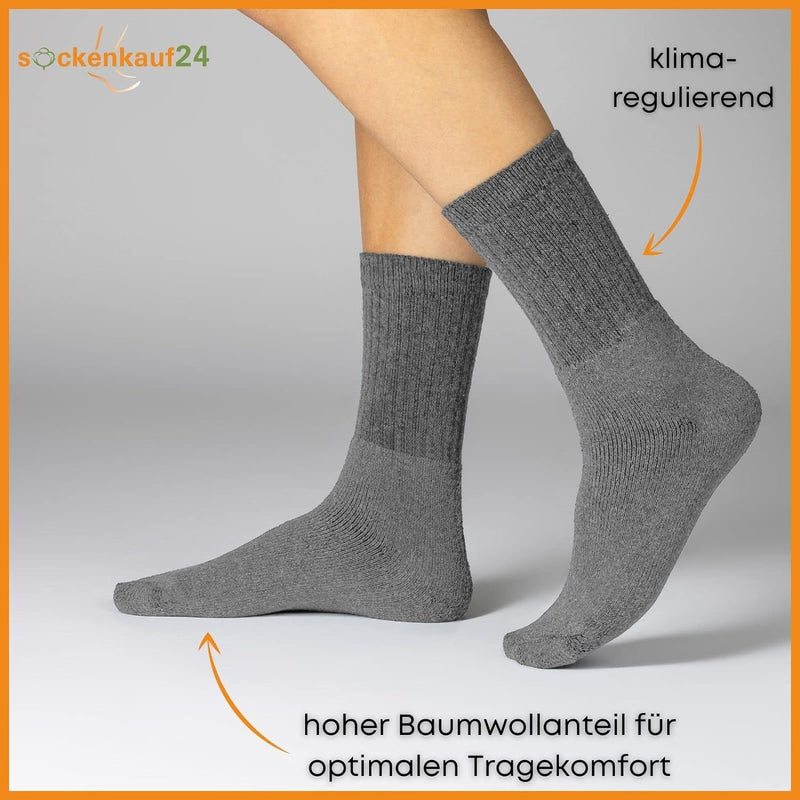 10 | 20 | 30 Paar Sportsocken Tennissocken Arbeitssocken Herren & Damen Socken Baumwolle 35-38 10 Pa