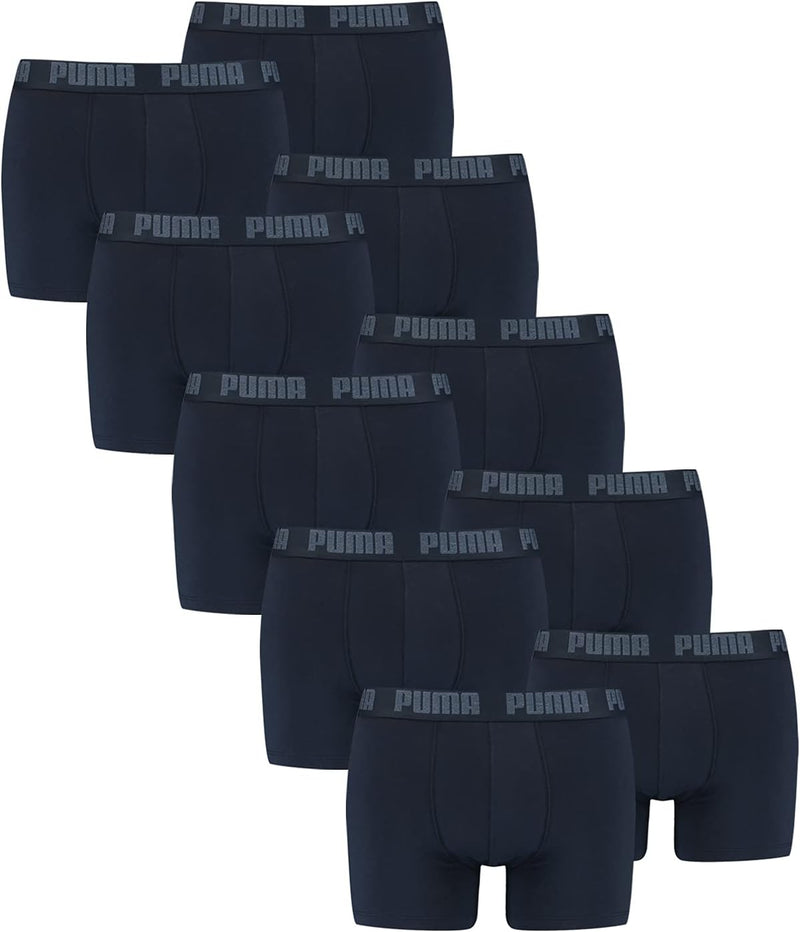 PUMA Herren Boxershorts Unterhosen 100004386 10er Pack, Wäschegrösse:XL, Artikel:-321 Navy