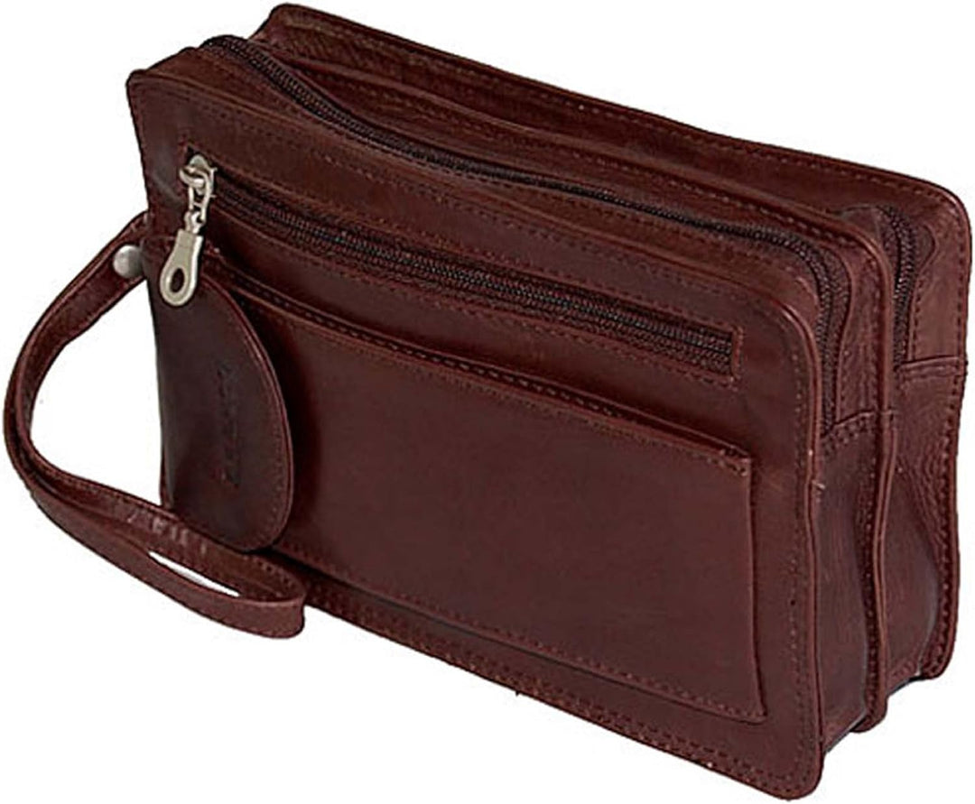 GoBago Branco praktische Leder Herren Handgelenktasche Herrentasche Handtasche Tasche Braun, Braun