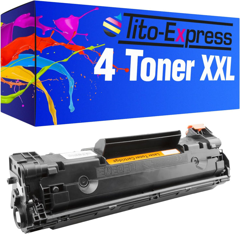 Tito-Express 4X Toner-Kartusche XXL Schwarz kompatibel kompatibel mit HP CF283A MFP M 225 DN M 225 D