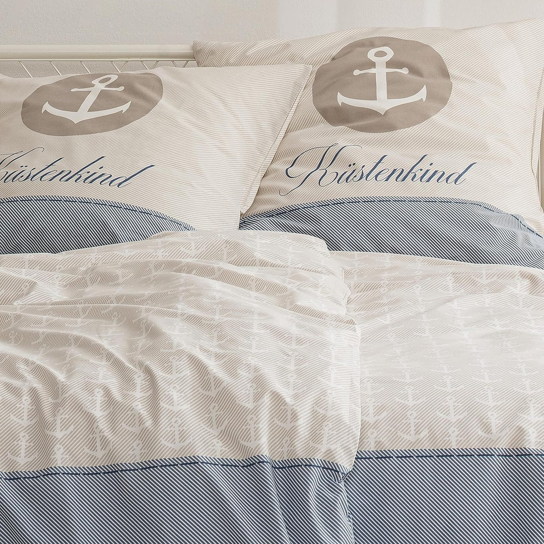 termana Anker Bettwäsche 135x200 · Bettwäsche-Set · Partner-Bettwäsche · KÜSTENKIND · Kissenbezug 80