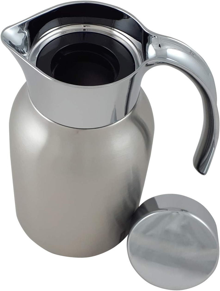 Helios Meeting Edelstahl-Isolierkanne, matt, 1 Liter 1,0 Liter, 1,0 Liter