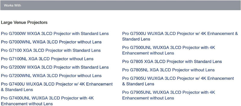 Epson UHP 400 W Lampenmodul für Projektor EB-G7000 – Metallic