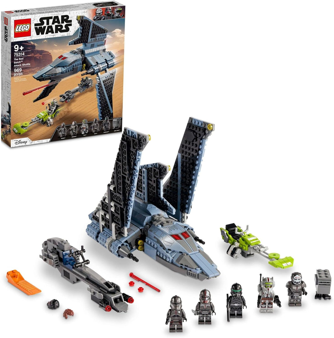 LEGO Star Wars The Bad Batch Attack Shuttle 75314 Awesome Toy with 2 Speeders Minifigures of Bad Bat