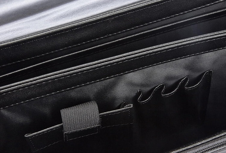 Wedo 585201 Aktentasche Elegance (mit Schultergurt abschliessbares Metallschloss) schwarz