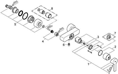 GROHE Lineare | Brause- und Duschsysteme - Brausearmatur | chrom | 33865001 Brausebatterie (chrom),