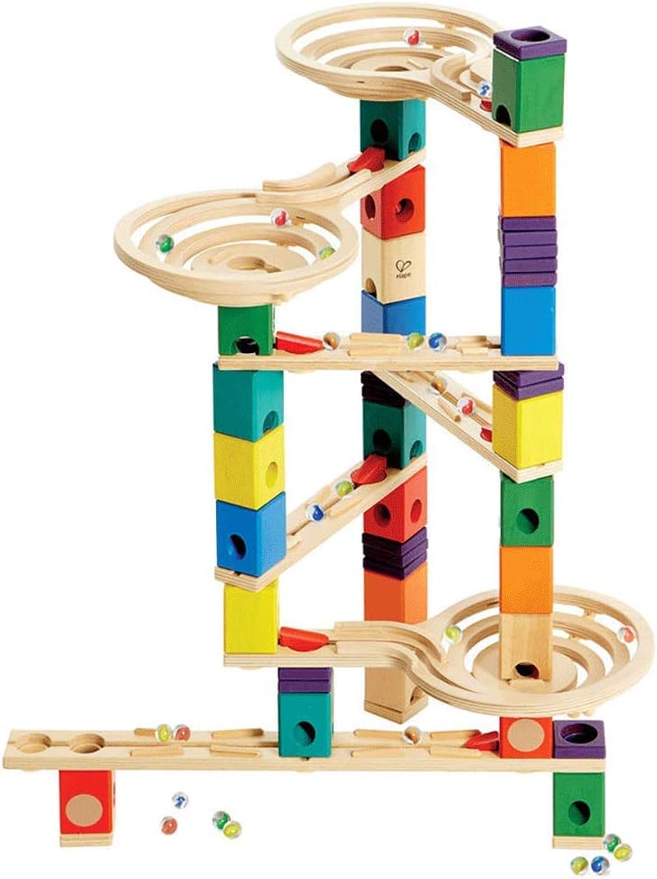 Hape E6009 - Quadrilla Vertigo, Kugelbahn, Konstruktionsspielzeug, aus Holz, ab 4 Jahren, Multi-colo