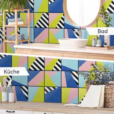 Fliesenfolie Klebefolie Fliesen - CREATISTO Fliesensticker I Klebe-Fliesen Aufkleber Folie Sticker K