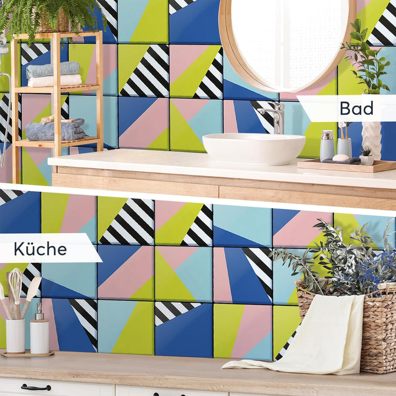 Fliesenfolie Klebefolie Fliesen - CREATISTO Fliesensticker I Klebe-Fliesen Aufkleber Folie Sticker K