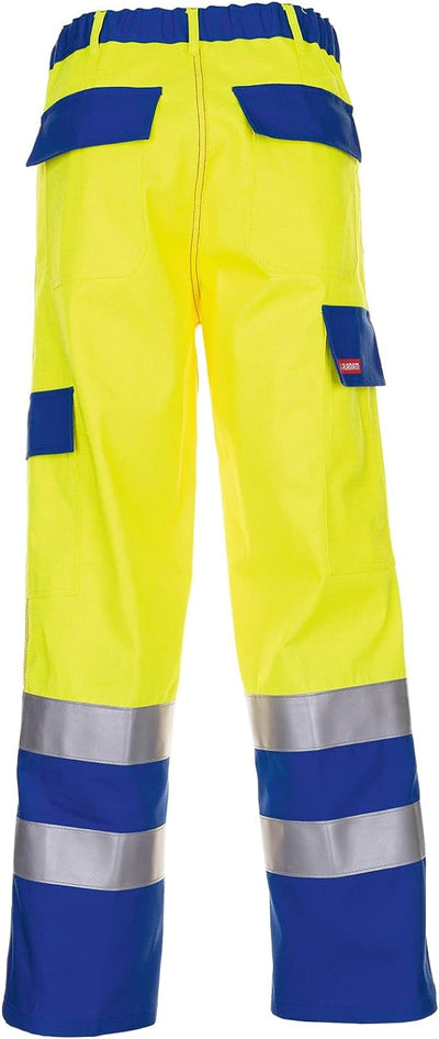 Planam Herren Major Protect Warnschutz Bundhose warngelb Kornblau Modell 5222 Grösse42 Warngelb/Korn