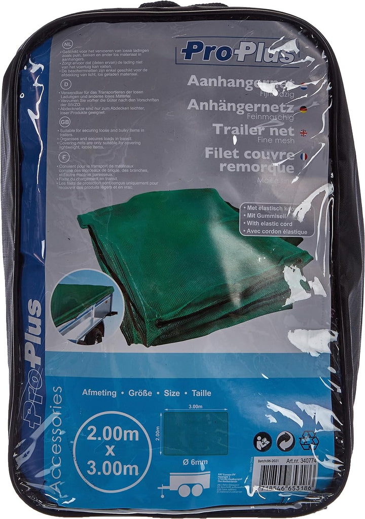 ProPlus Anhängernetz feinmaschig mit Gummiseil (200 x 300 cm)