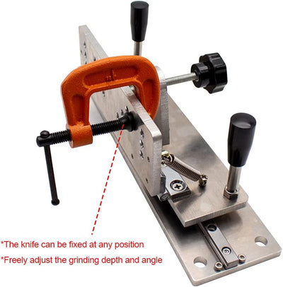 Toplionace Universal Messerschärfer Vorrichtung mit Beweglicher Schiene, Bandschleifer Messerhalter