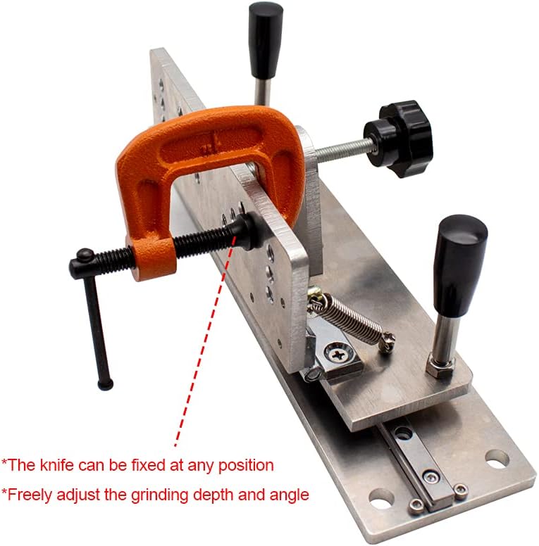 Toplionace Universal Messerschärfer Vorrichtung mit Beweglicher Schiene, Bandschleifer Messerhalter