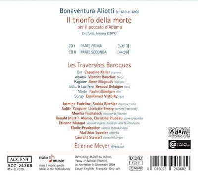Aliotti: Il Trionfo Della Morte Per Il Peccato d'Adamo, Audio-CD