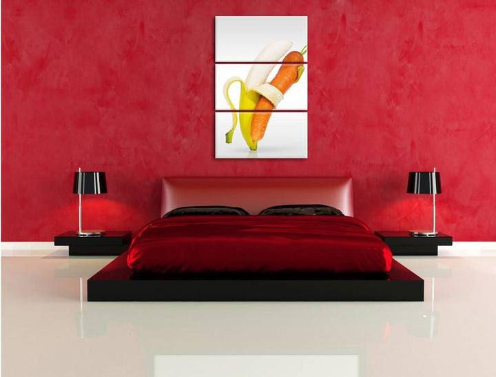 Pixxprint Traumhaftes schwarzes Einhorn als Leinwandbild/Grösse: 3 Teilig (120x80) / Wandbild/Kunstd