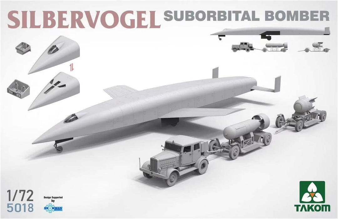 Takom TAK5018 5018 Silbervogel Suborbital bomber&atomic payload suite Massstab 1:72 - Modellbau