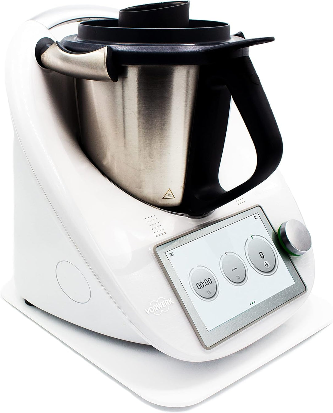 Gleitbrett aus Acryl | weiss glänzend | 33x28cm für Thermomix TM5 TM6 TM31 und vielen weiteren Küche