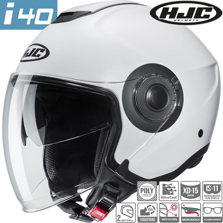 HJC Helmets HJC i40 PEARL WHITE, Weiss, L, 16872909, Weiss, L