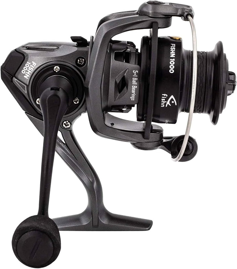 FISHN® Reel 1000er Angel Spinnrolle - Computer Balanced Rotor Technology - Schnurkapazität: (mm/m) 0