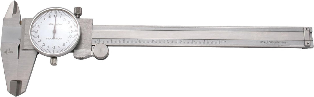 Elora 1515001000000 Präzisions-Uhrenmessschieber mit Feststellschraube, Messbereich 150 mm