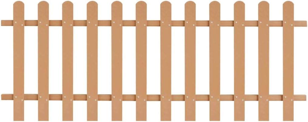 Susany Lattenzaun WPC-Zaun Zauns Mit insgesamt 12 Latten,Vorgartenzaun Friesenzaun Zierzaun 200 x 80