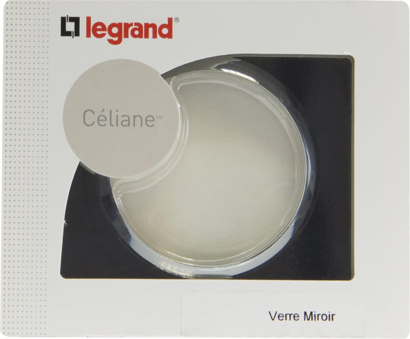 Legrand Céliane2 Platte mit Loch, Transparent, LEG69121 Verre Miroir, Verre Miroir