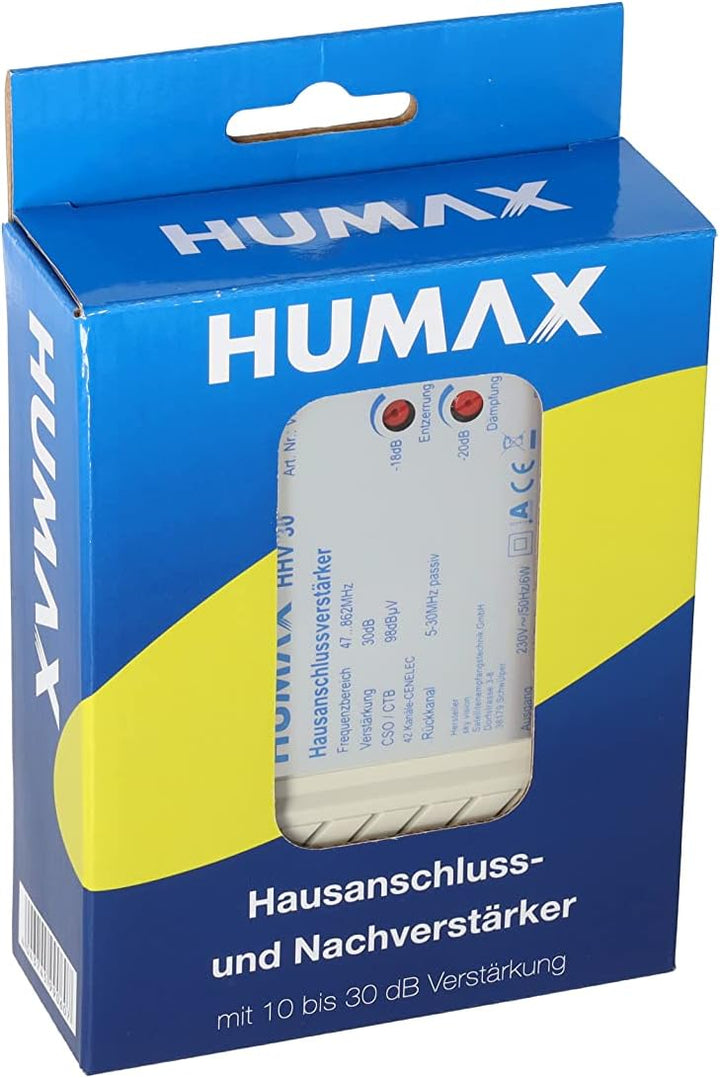 HUMAX DIGITAL Hausanschlussverstärker mit 4 Watt Leistungsaufnahme, Antennenverstärker für Kabelfern