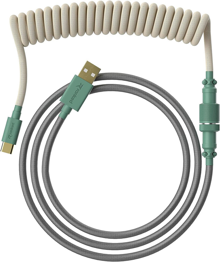 Ranked Coiled Cable | Handgefertigtes Double-Sleeved Geflochtenes Kabel | USB Typ C auf A | 5-Pin Av