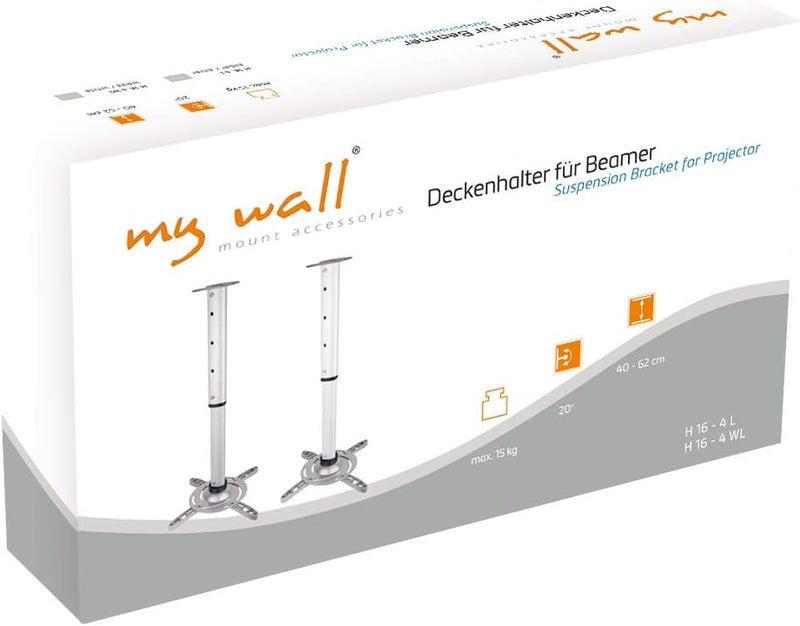 myWall H16-4WL Deckenhalter für Beamer weiss