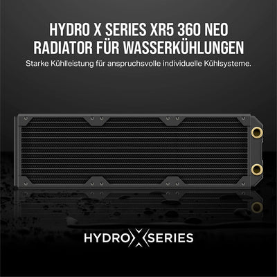 Corsair Hydro X Series XR5 360 mm NEO Radiator für Wasserkühlung – Kupferkanäle – Optimiert für Gerä