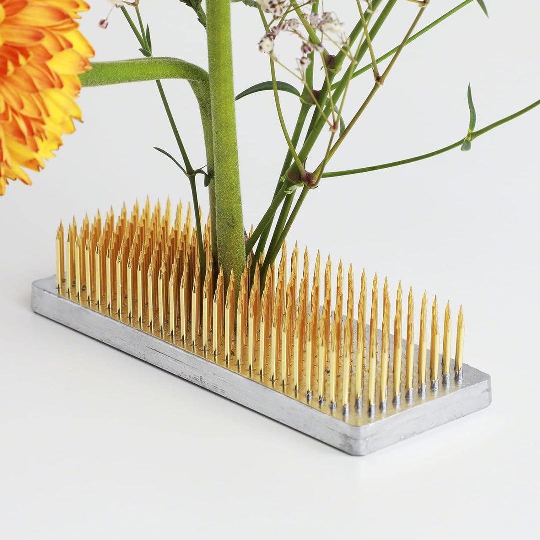 Wazakura Japanischer Ikebana Kenzan langer rechteckiger Blumenhalter 120mm, Hergestellt in Japan, Bl