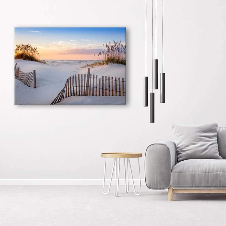 Feeby Bilder Wohnzimmer Düne Strand Meer XXL 90x60 cm 1Teilig Schlafzimmer Flur Wandbilder Leinwandb