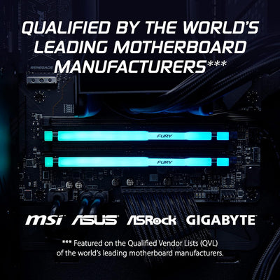 Kingston FURY Beast DDR5 RGB 16GB 6000MT/s DDR5 CL36 DIMM Desktop Gaming Speicher Einzelnes Modul -