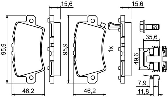 Bosch 986494642 Bremsbelag